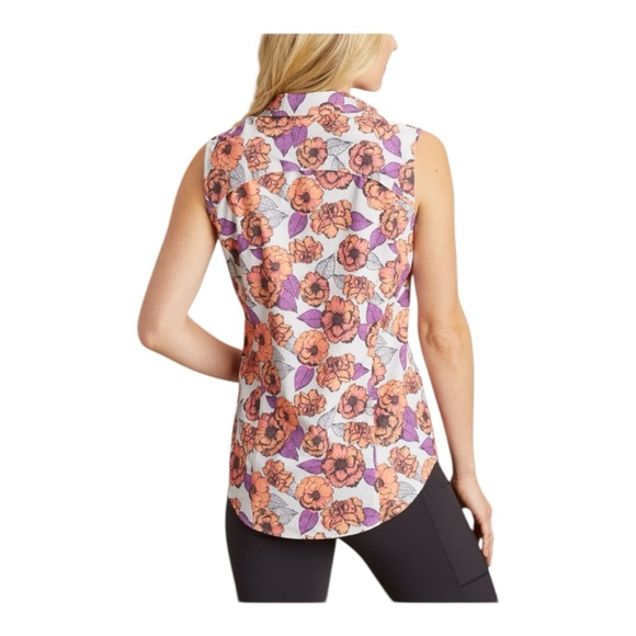 Duluth Trading Co. Sidewinder Printed Sleeveless Gardening Shirt - Picture 3 of 7